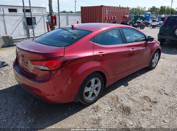 5NPDH4AE4GH797958 2016 HYUNDAI ELANTRA Red Tył prawy