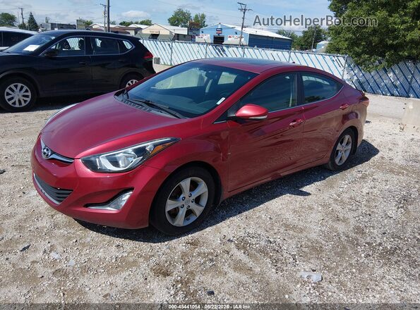 5NPDH4AE4GH797958 2016 HYUNDAI ELANTRA Red Przód lewy