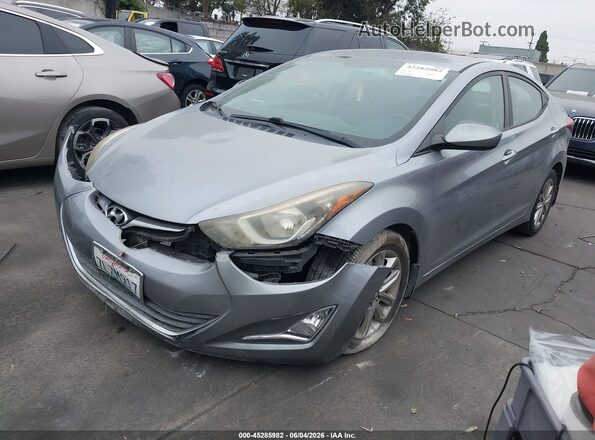 5NPDH4AE5GH658440 2016 HYUNDAI ELANTRA Silver Առջևի ձախ երեք քառորդ տեսարան