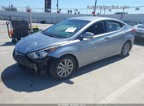 5NPDH4AE5GH662410 2016 HYUNDAI ELANTRA Silver Vista tres cuartos delantera izquierda