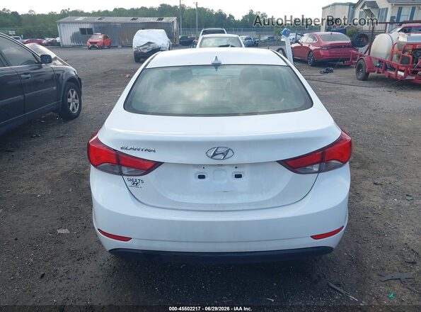 5NPDH4AE5GH667784 2016 HYUNDAI ELANTRA White 