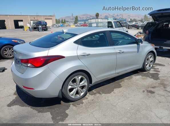 5NPDH4AE5GH669552 2016 HYUNDAI ELANTRA Серебряный Задняя правая четверть