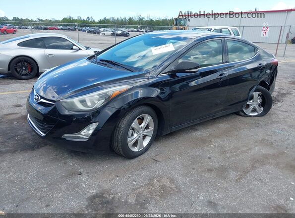 5NPDH4AE5GH682513 2016 HYUNDAI ELANTRA Черный Передняя левая четверть