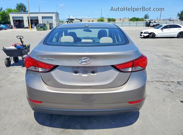 5NPDH4AE5GH696783 2016 HYUNDAI ELANTRA Tan 