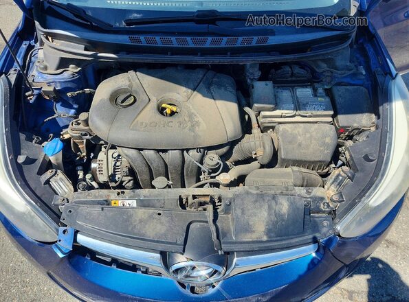 5NPDH4AE5GH743908 2016 HYUNDAI ELANTRA Blue უკანა სალონის ხედი