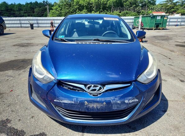 5NPDH4AE5GH743908 2016 HYUNDAI ELANTRA Blue წინა ხედი