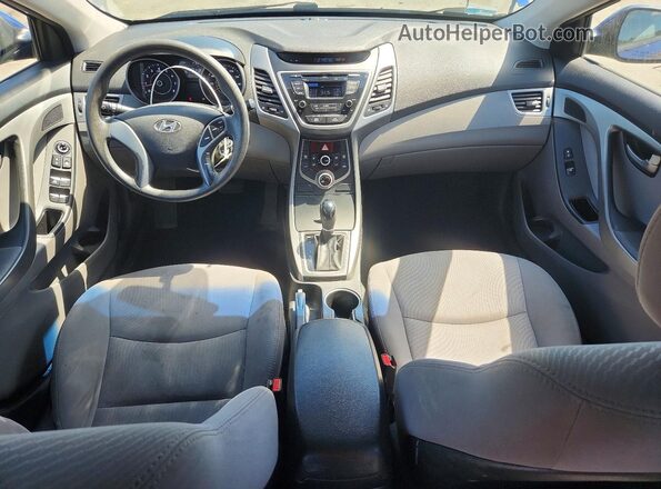 5NPDH4AE5GH743908 2016 HYUNDAI ELANTRA Blue წინა პანელის ხედი