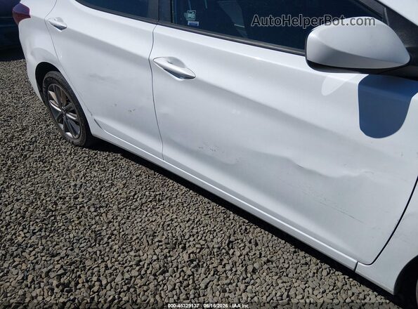 5NPDH4AE5GH762278 2016 HYUNDAI ELANTRA White Դիմացի տեսք