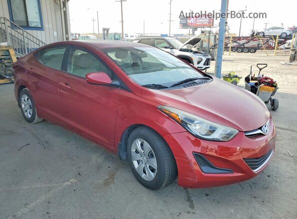 5NPDH4AE5GH778612 2016 HYUNDAI ELANTRA Red Przód prawy