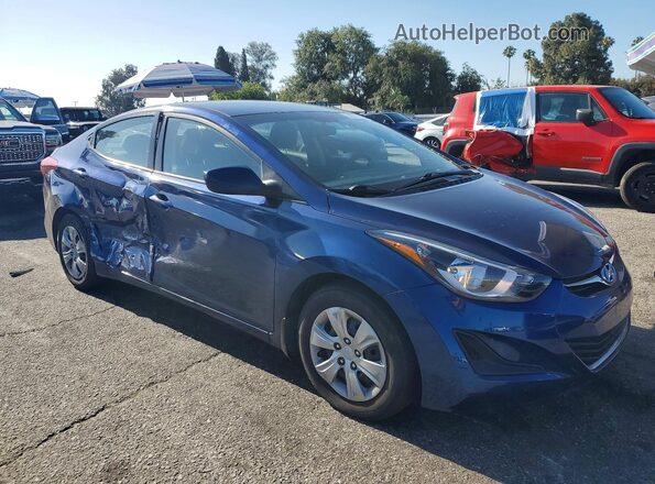 5NPDH4AE6GH667390 2016 HYUNDAI ELANTRA Blue 