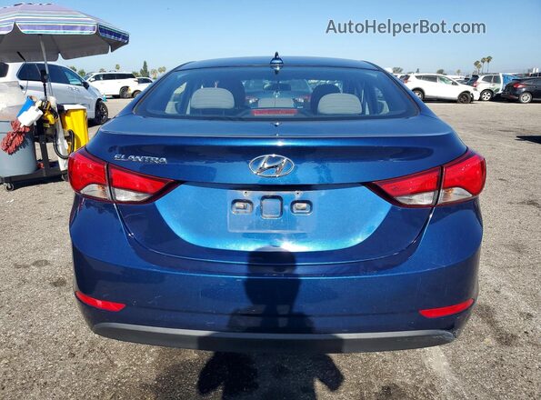 5NPDH4AE6GH667390 2016 HYUNDAI ELANTRA Blue 
