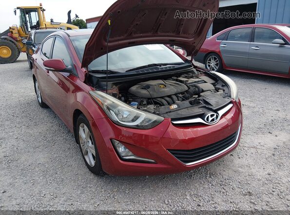 5NPDH4AE6GH678731 2016 HYUNDAI ELANTRA Бордовый Вид спереди