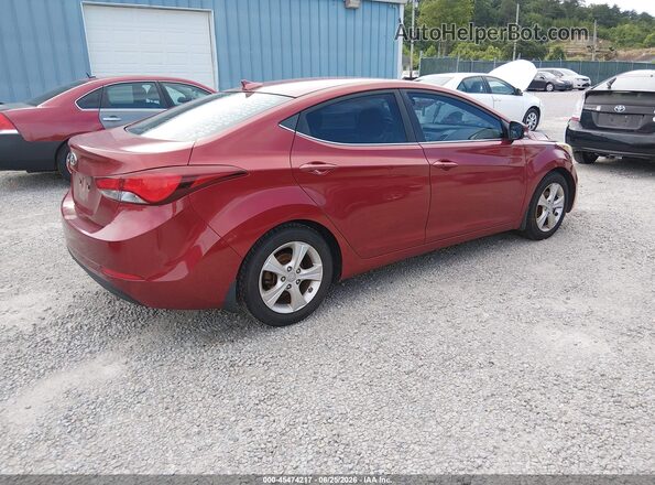 5NPDH4AE6GH678731 2016 HYUNDAI ELANTRA Бордовый Задняя правая четверть