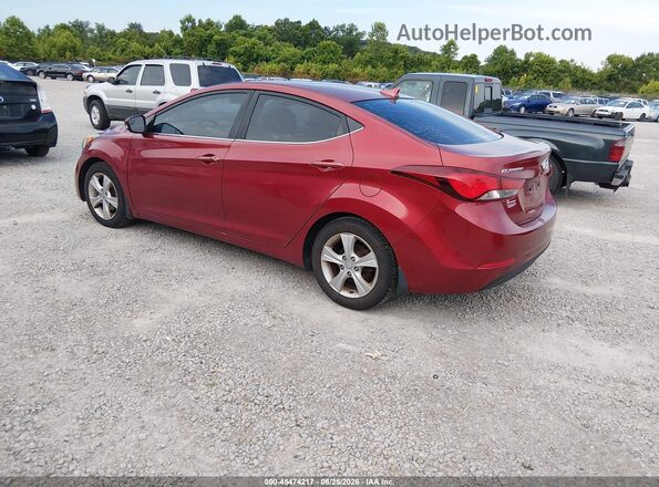 5NPDH4AE6GH678731 2016 HYUNDAI ELANTRA Бордовый Задняя левая четверть