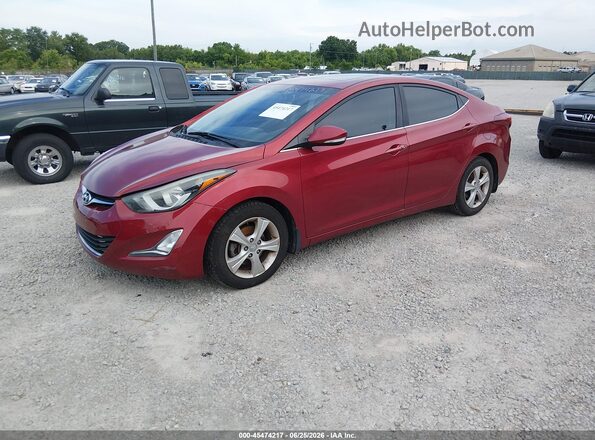 5NPDH4AE6GH678731 2016 HYUNDAI ELANTRA Бордовый Передняя левая четверть