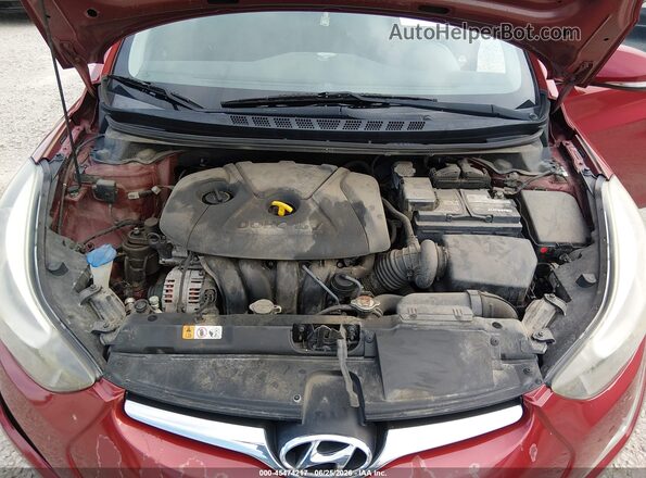 5NPDH4AE6GH678731 2016 HYUNDAI ELANTRA Бордовый Вид сзади