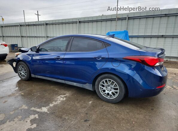 5NPDH4AE6GH679121 2016 HYUNDAI ELANTRA Blue Trasero izquierdo