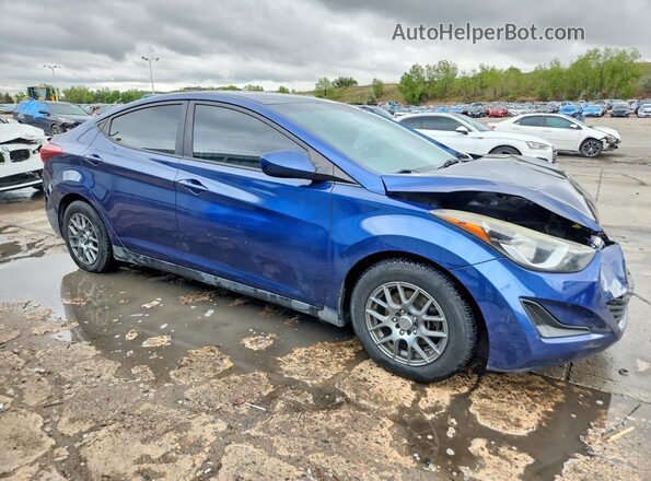 5NPDH4AE6GH679121 2016 HYUNDAI ELANTRA Blue Delantero derecho