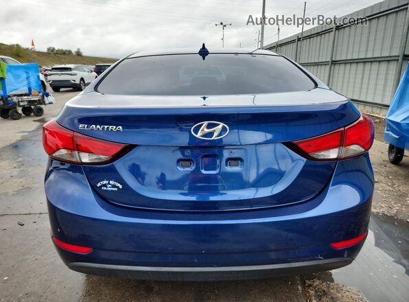 5NPDH4AE6GH679121 2016 HYUNDAI ELANTRA Blue Vista trasera