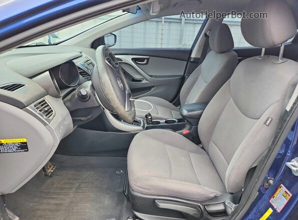 5NPDH4AE6GH679121 2016 HYUNDAI ELANTRA Blue Vista interior delantera