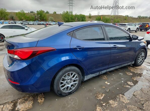 5NPDH4AE6GH679121 2016 HYUNDAI ELANTRA Blue Trasero derecho