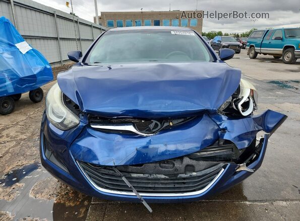 5NPDH4AE6GH679121 2016 HYUNDAI ELANTRA Blue Vista frontal