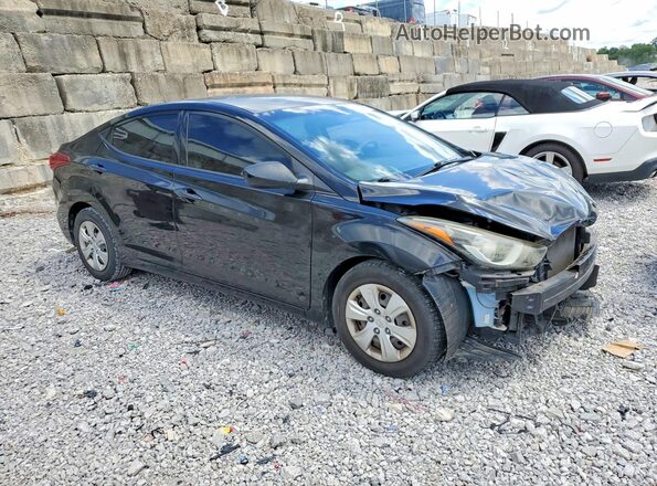 5NPDH4AE6GH683220 2016 HYUNDAI ELANTRA Black Передня права чверть