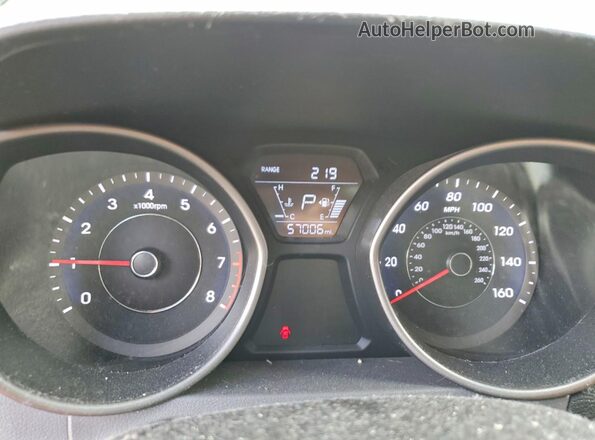 5NPDH4AE6GH683220 2016 HYUNDAI ELANTRA Black Вид щитка приладів