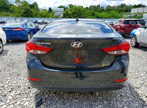 5NPDH4AE6GH683220 2016 HYUNDAI ELANTRA Black Вид ззаду