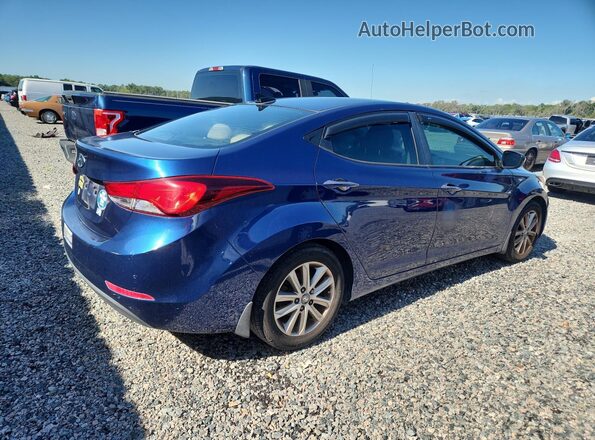 5NPDH4AE6GH684996 2016 HYUNDAI ELANTRA Blue Rear right