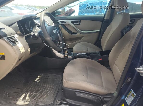 5NPDH4AE6GH684996 2016 HYUNDAI ELANTRA Blue Front interior view