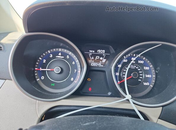 5NPDH4AE6GH684996 2016 HYUNDAI ELANTRA Blue Instrument cluster view