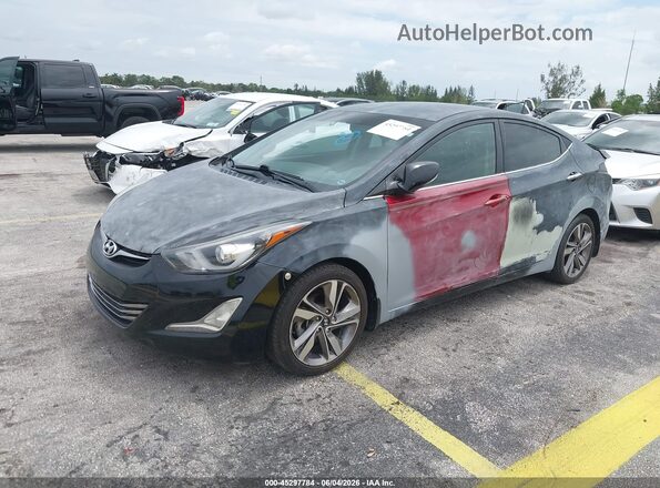 5NPDH4AE6GH688594 2016 HYUNDAI ELANTRA Black Vista tres cuartos delantera izquierda