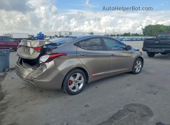 5NPDH4AE6GH691351 2016 HYUNDAI ELANTRA Brown 