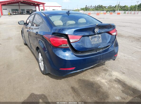 5NPDH4AE6GH712487 2016 HYUNDAI ELANTRA Blue Trasero izquierdo
