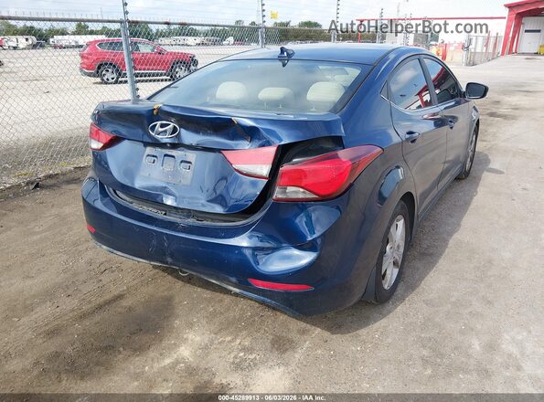 5NPDH4AE6GH712487 2016 HYUNDAI ELANTRA Blue Trasero derecho