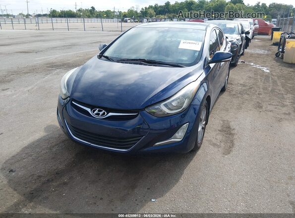 5NPDH4AE6GH712487 2016 HYUNDAI ELANTRA Blue Vista tres cuartos delantera izquierda