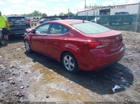 5NPDH4AE6GH732335 2016 HYUNDAI ELANTRA Red Հետևի ձախ