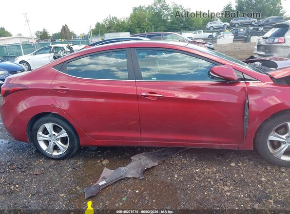 5NPDH4AE6GH732335 2016 HYUNDAI ELANTRA Red Սալոնի 360 աստիճան տեսք