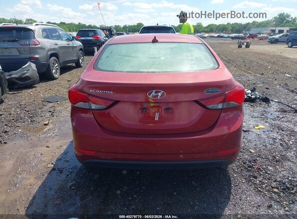 5NPDH4AE6GH732335 2016 HYUNDAI ELANTRA Red 