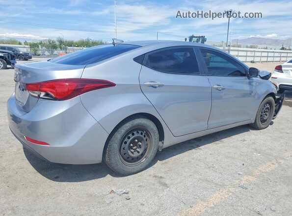 5NPDH4AE6GH735901 2016 HYUNDAI ELANTRA Silver უკანა მარჯვენა