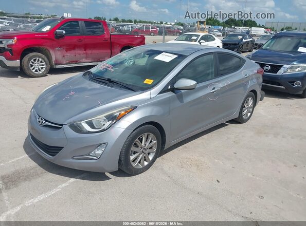 5NPDH4AE6GH746106 2016 HYUNDAI ELANTRA Silver წინა მარცხენა ხედი სამი მეოთხედიდან