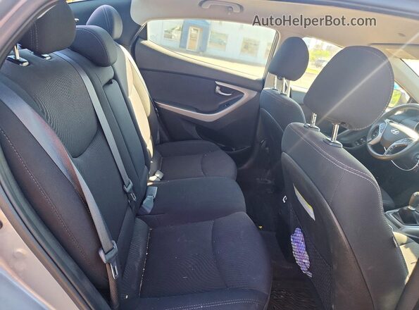 5NPDH4AE6GH747398 2016 HYUNDAI ELANTRA Silver Вид задніх сидінь