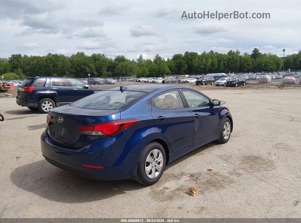5NPDH4AE6GH758868 2016 HYUNDAI ELANTRA Blue უკანა მარჯვენა