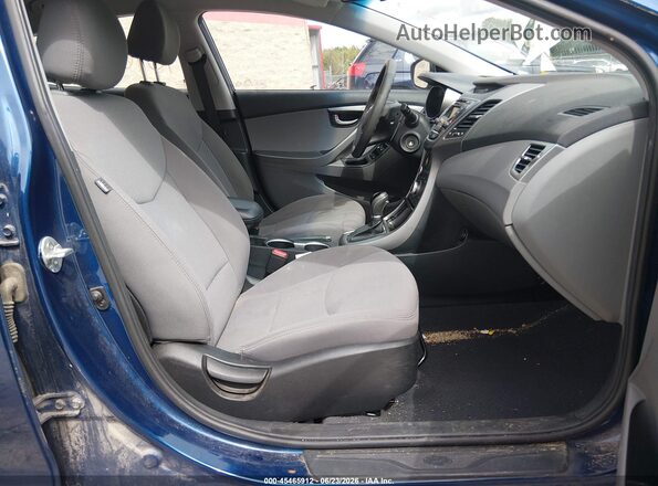 5NPDH4AE6GH758868 2016 HYUNDAI ELANTRA Blue წინა სალონის ხედი