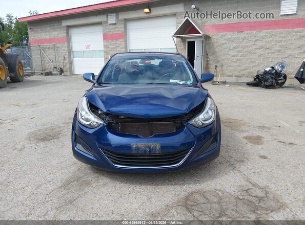 5NPDH4AE6GH758868 2016 HYUNDAI ELANTRA Blue ხელსაწყოთა პანელის ხედი