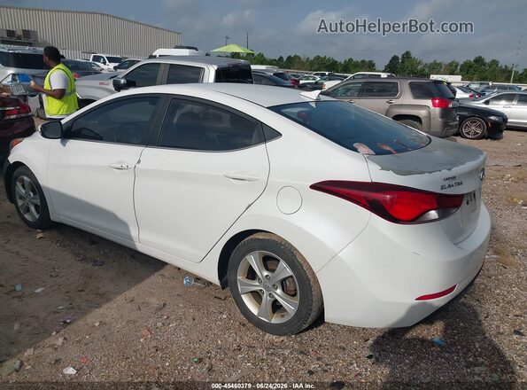 5NPDH4AE6GH784967 2016 HYUNDAI ELANTRA White უკანა მარცხენა