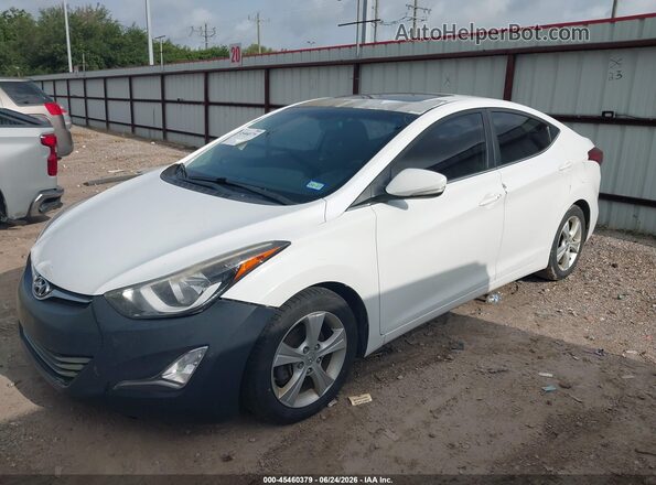 5NPDH4AE6GH784967 2016 HYUNDAI ELANTRA White წინა მარცხენა ხედი სამი მეოთხედიდან