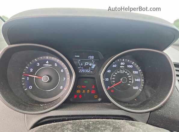 5NPDH4AE7GH665535 2016 HYUNDAI ELANTRA White Սարքավորումների վահանակի տեսք