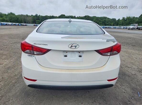 5NPDH4AE7GH665535 2016 HYUNDAI ELANTRA White Հետևի տեսք